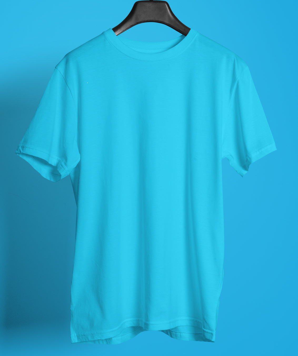 Turquoise Blue Round Neck Tee