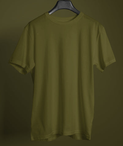 Military Green Round Neck Tee