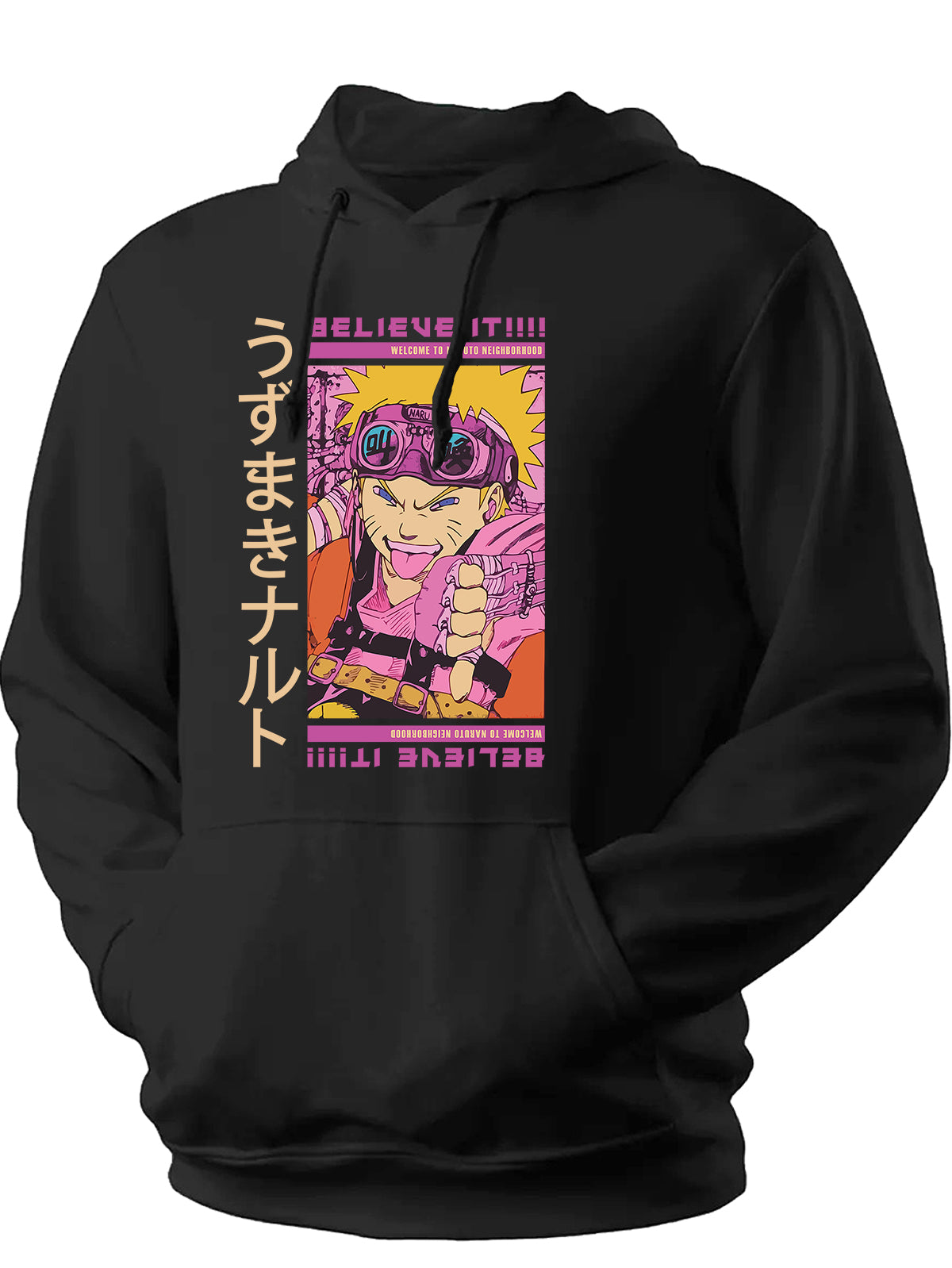 Unisex Anime Believe it Printed Hoodie