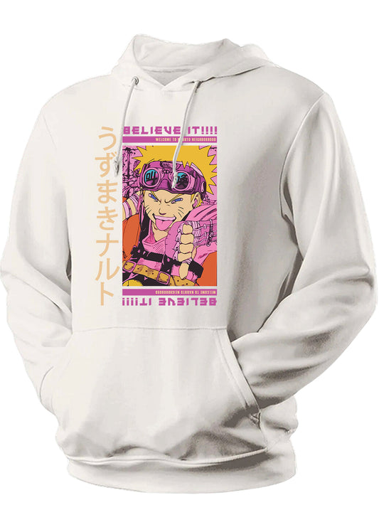 Unisex Anime Believe it Printed Hoodie