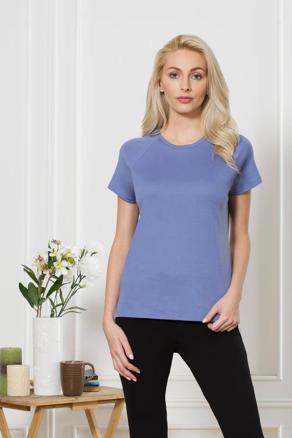 Women's Stylish Half Sleeves Cotton Round Neck Regular Fit T-Shirt