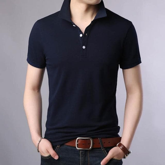 Men Stylish Navy Blue Polo T-Shirt