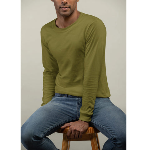 Olive Green Full Sleeves Tee