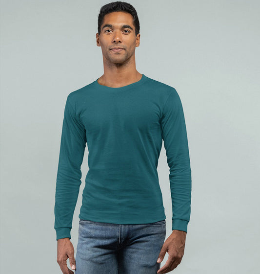 Teal Blue Full Sleeves Tee