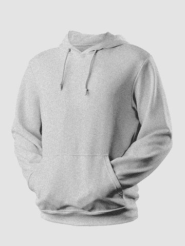 Elegant Hoodie for Men - Grey Melange