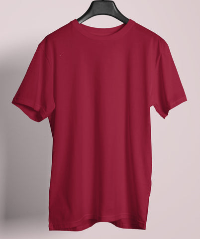 Maroon Round Neck Tee