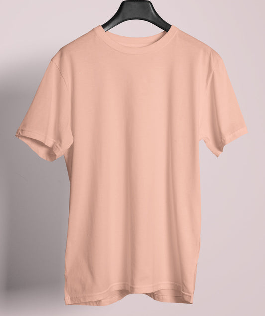 Peach Round Neck Tee