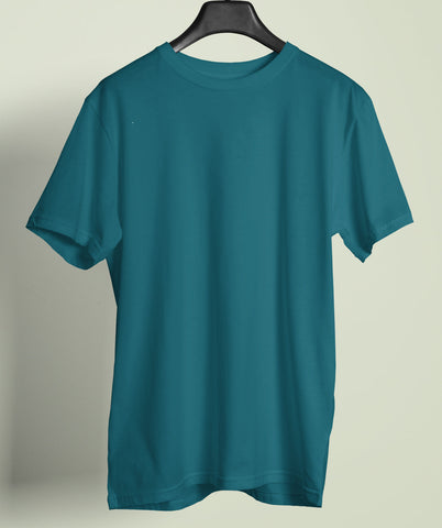 Teal Blue Round Neck Tee