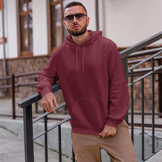 Elegant Hoodie for Men - Maroon