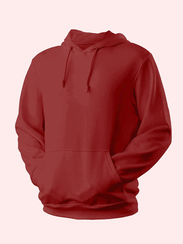 Elegant Hoodie for Men - Maroon