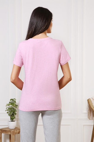 Women's Stylish Half Sleeves Cotton Round Neck Regular Fit T-Shirt