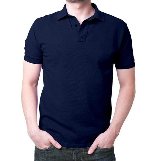 Navy Plain Polo T-Shirt