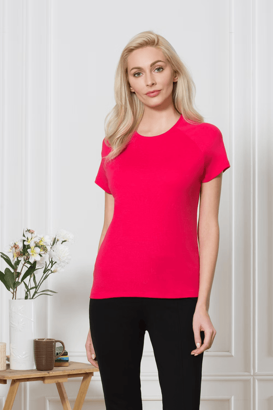 Women's Stylish Half Sleeves Cotton Round Neck Regular Fit T-Shirt