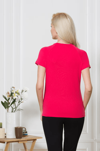 Women's Stylish Half Sleeves Cotton Round Neck Regular Fit T-Shirt