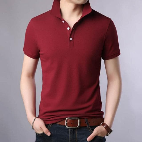 Men Stylish Maroon Polo T-Shirt