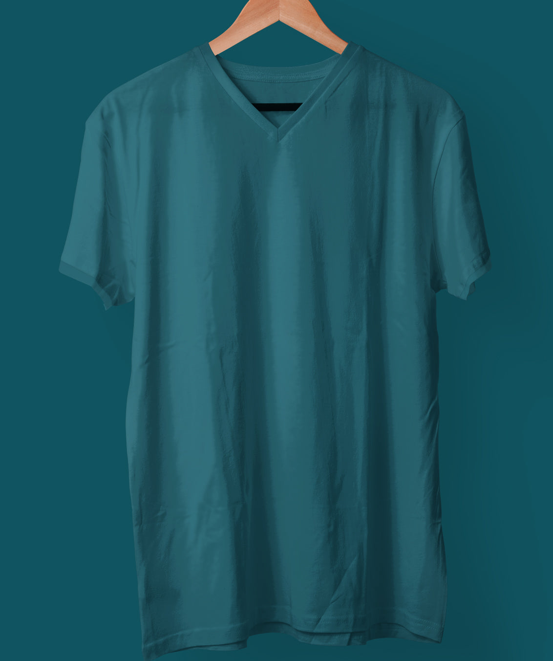 Teal Blue V Neck Tee