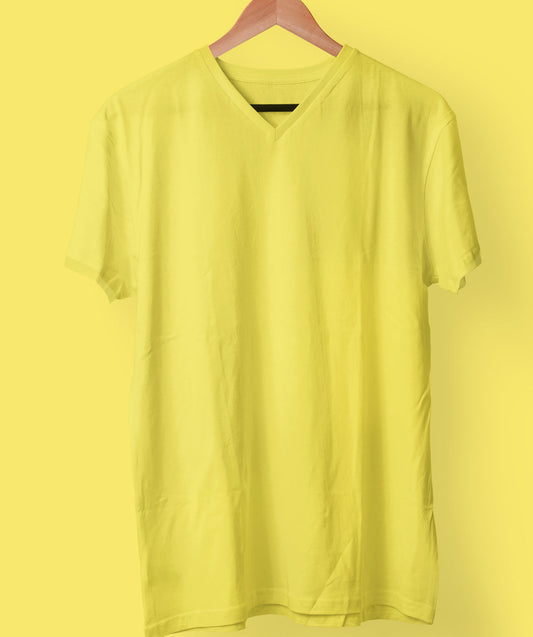 Yellow V Neck Tee