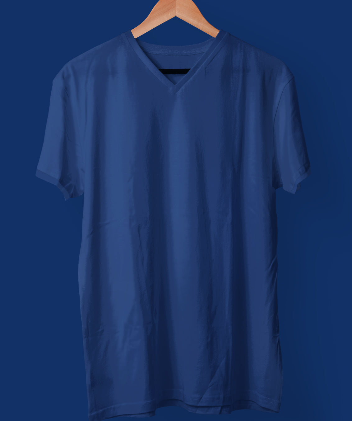 Navy Blue V Neck Tee