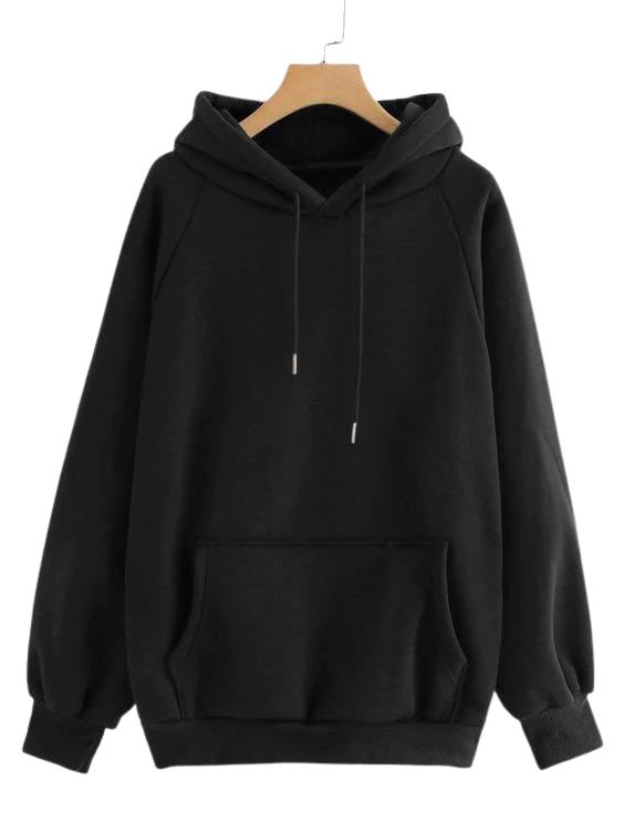 Black Hoodie - Fully Solid