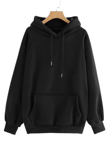 Black Hoodie - Fully Solid