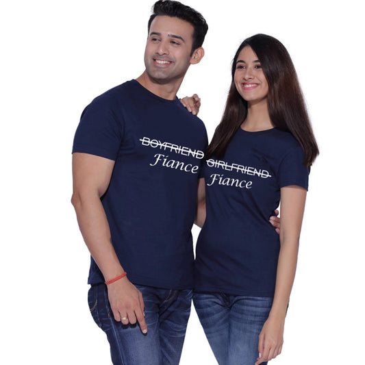 Boyfriend Girlfriend Fiance Half Sleeve Tshirts