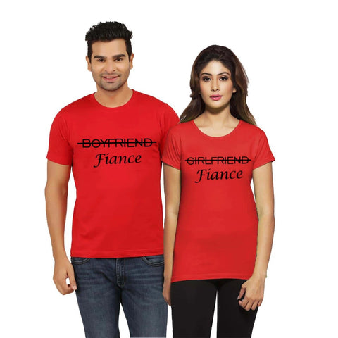 Boyfriend Girlfriend Fiance Half Sleeve Tshirts