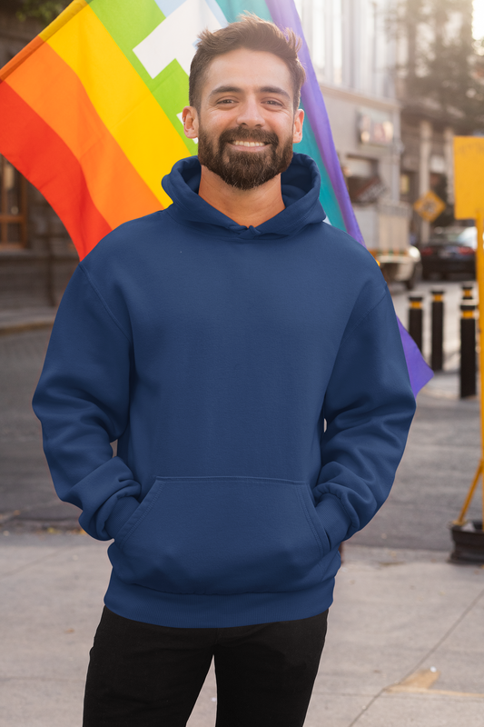 Elegant Hoodie for Men - Navy Blue