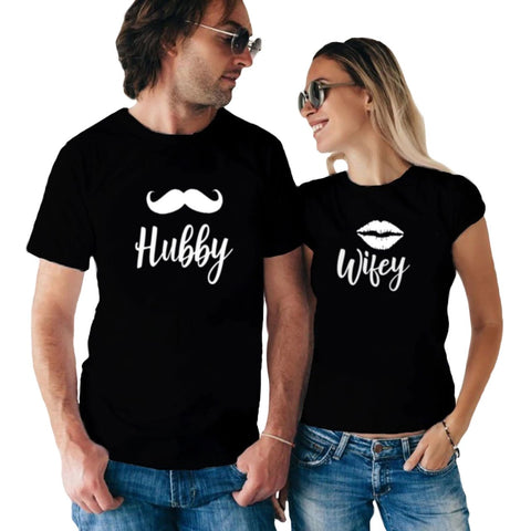 Hubby Wifey Half Sleeve Tshirts