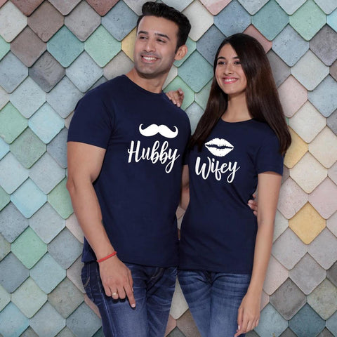 Hubby Wifey Half Sleeve Tshirts