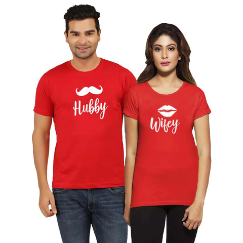 Hubby Wifey Half Sleeve Tshirts