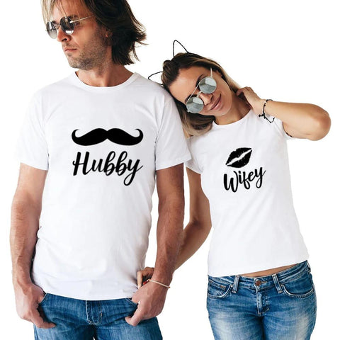 Hubby Wifey Half Sleeve Tshirts