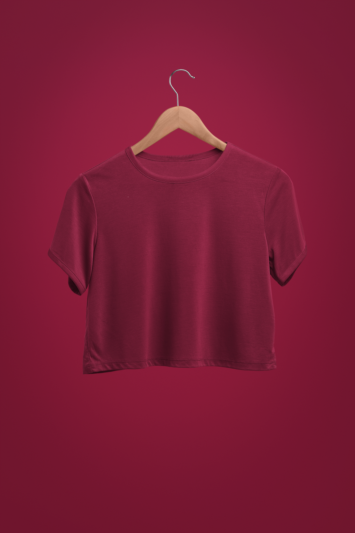 Maroon Crop Top