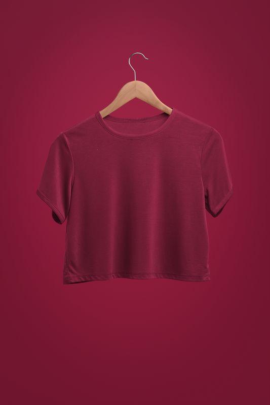 Maroon Crop Top