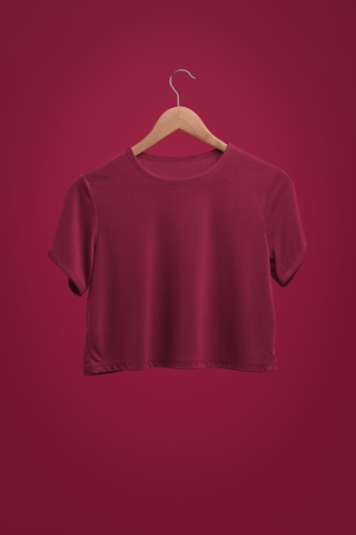 Maroon Crop Top