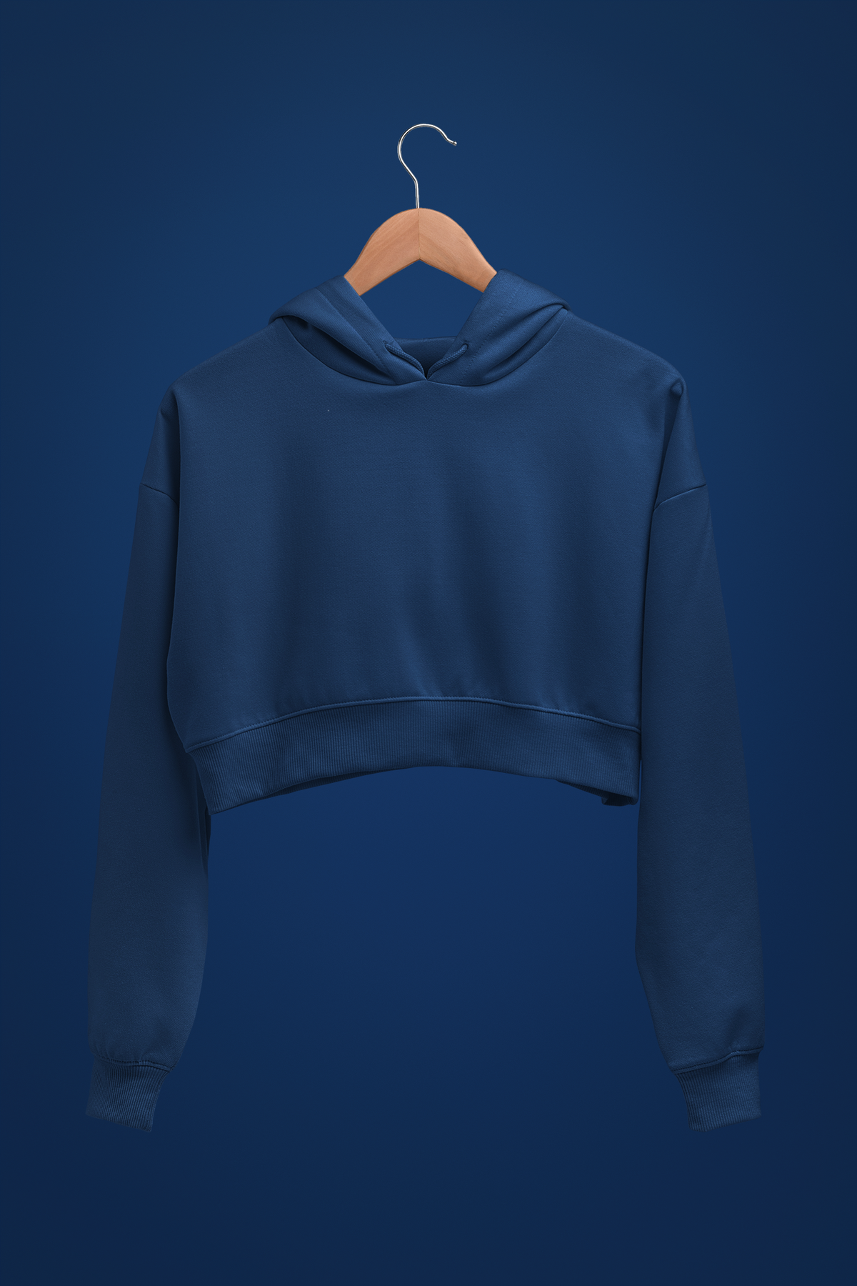 Navy Crop Hoodies