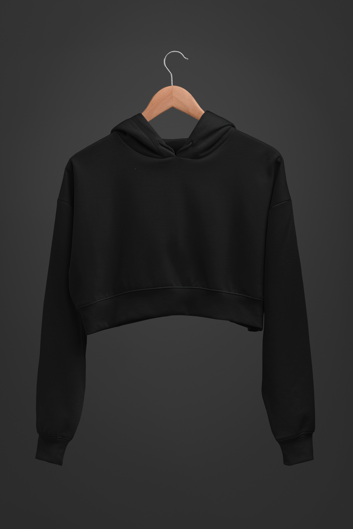 Black Crop Hoodies