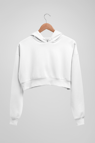 White Crop Hoodies