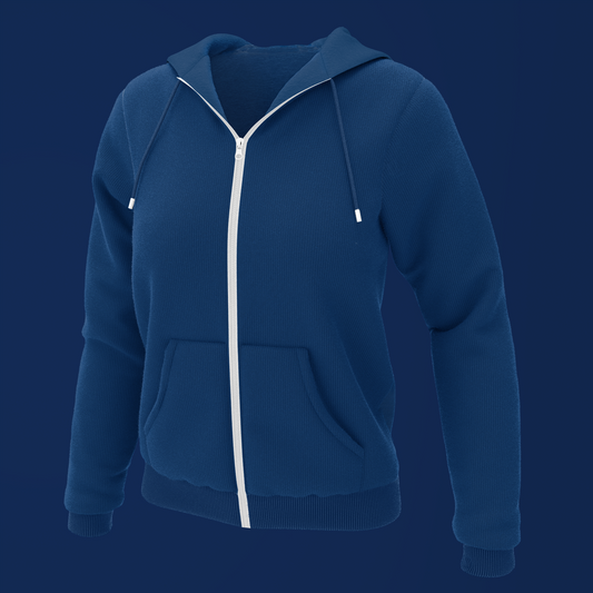 Navy Zipper Hoodie