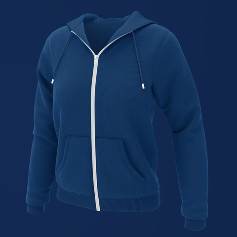 Navy Zipper Hoodie