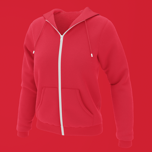 Red Zipper Hoodie