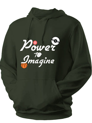 Unisex Anime Power to Imagine Printed Hoodie