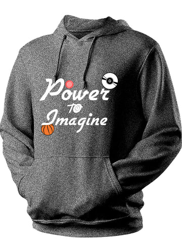 Unisex Anime Power to Imagine Printed Hoodie